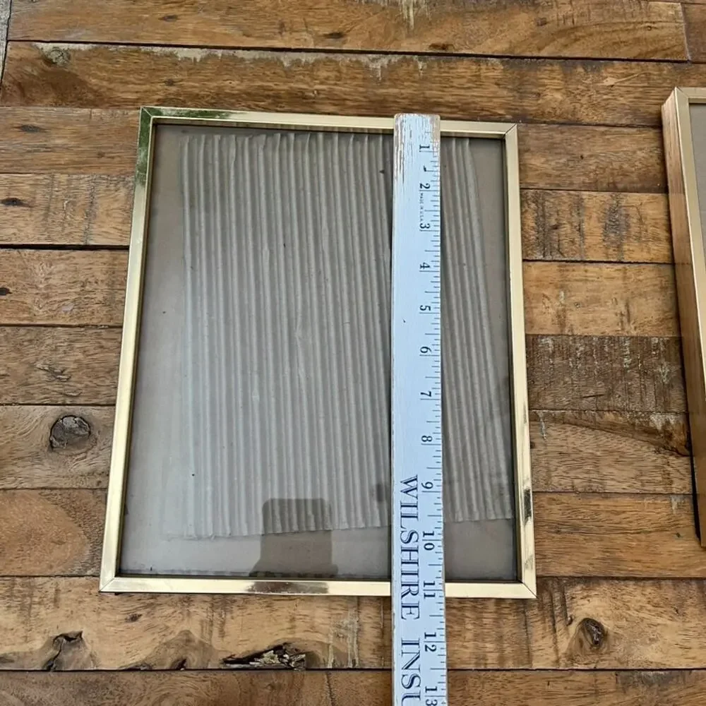Vintage Picture Frame Set (2) Gold-Toned Frames 8.5